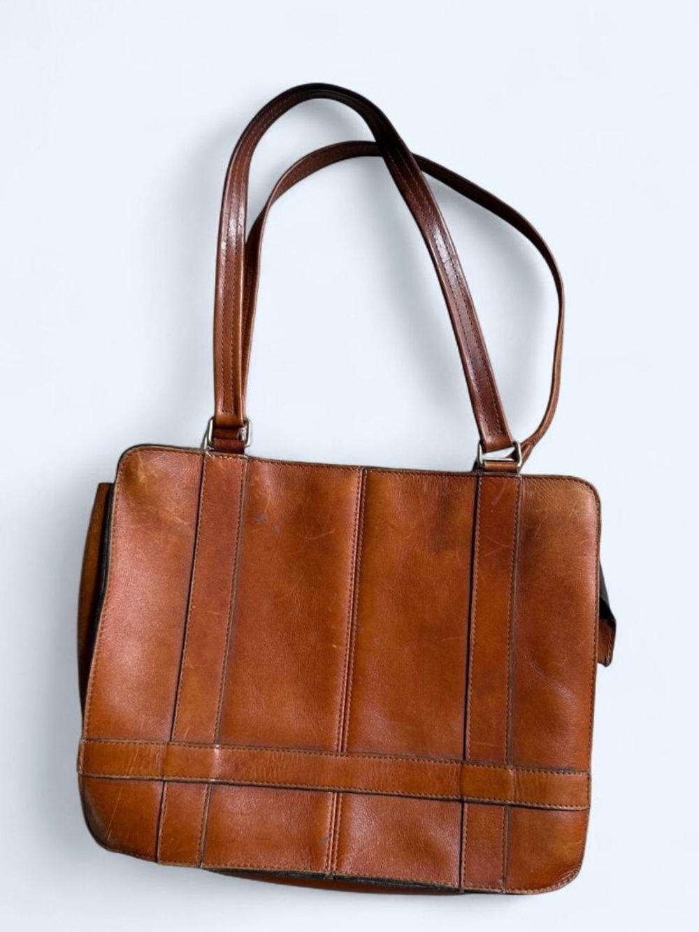 Cappagallo Brown Genuine Leather Shoulder Tote Bag